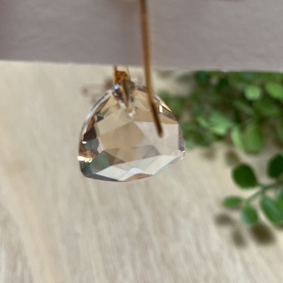 Andante Faceted Drop Earrings 💗 Champagne & Gold - Picture 7 of 11